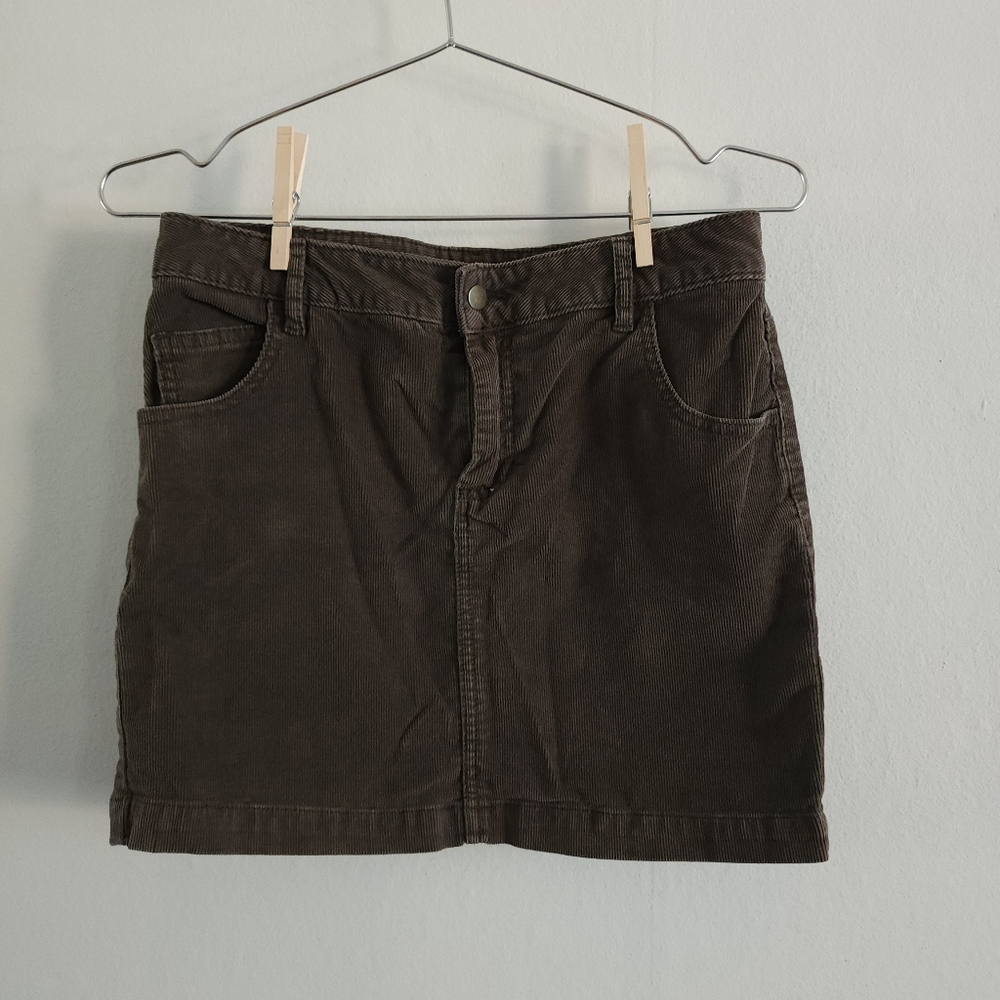 Cute Y2K Corduroy Mini Skirt